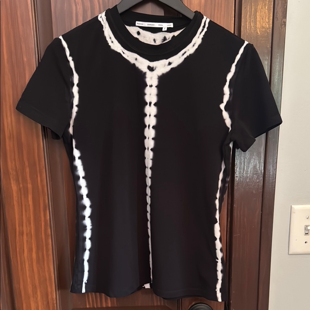 Proenza Schouler Monochrome Patterned Short Sleeve Tee